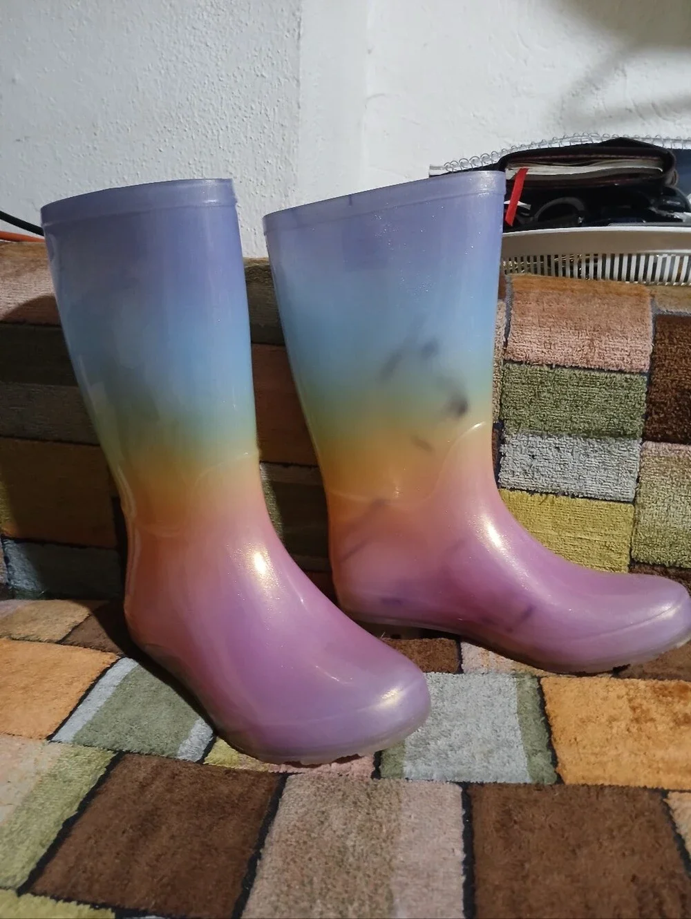 Colorful Rain Boots - Girls Sz 2